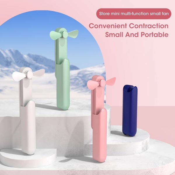 Handheld Fan 3 IN 1 Mini Hand Fan Portable USB Rechargeable Small Carousel 7