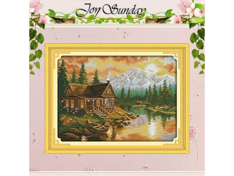Sunset (1) Patterns Counted Cross Stitch Set DIY 11CT 14CT 16CT Stamped DMC Carousel 1