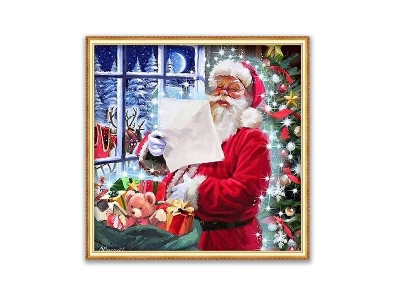 Meian Cross Stitch Embroidery Kits 11ct Santa Claus Cotton Thread Painting Diy Carousel 1