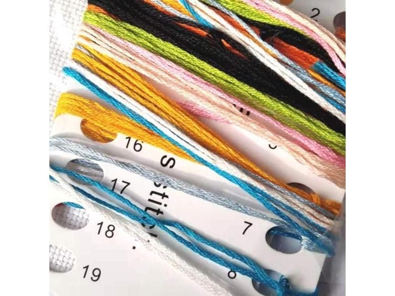 P87 Cross Stitch Kits Cross-stitch Embroidery Sets Needlework Set Threads Pin Carousel 1