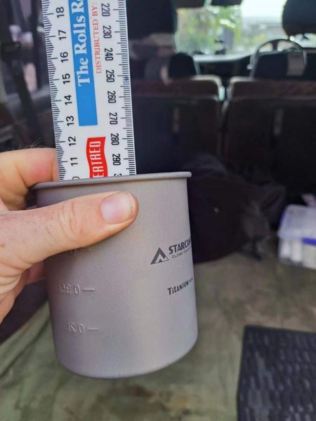 Titanium Mug Pot - 750ml - with handle & lid. Carousel 18