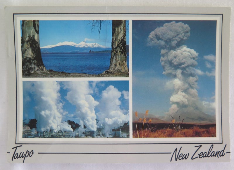 "TAUPO NEW ZEALAND" VINTAGE POSTCARD Carousel 1