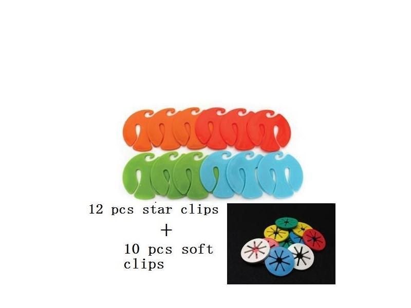 22 PCS/LOT SOCK CLIPS Sock Holder Rings Pack Of Colorful Sock Organizers Carousel 1