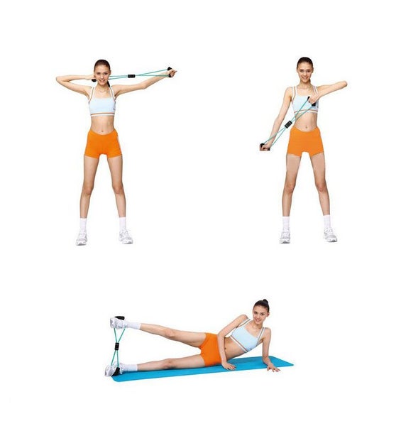 Resistance Bands Yoga Fitness Resistance 8 Word Chest Expander Rope Carousel 7