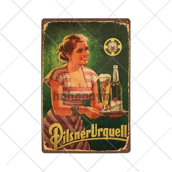 Beer Metal Tin Sign Barroom Vintage Decor Plate Bar Decoration Pub Carousel 1