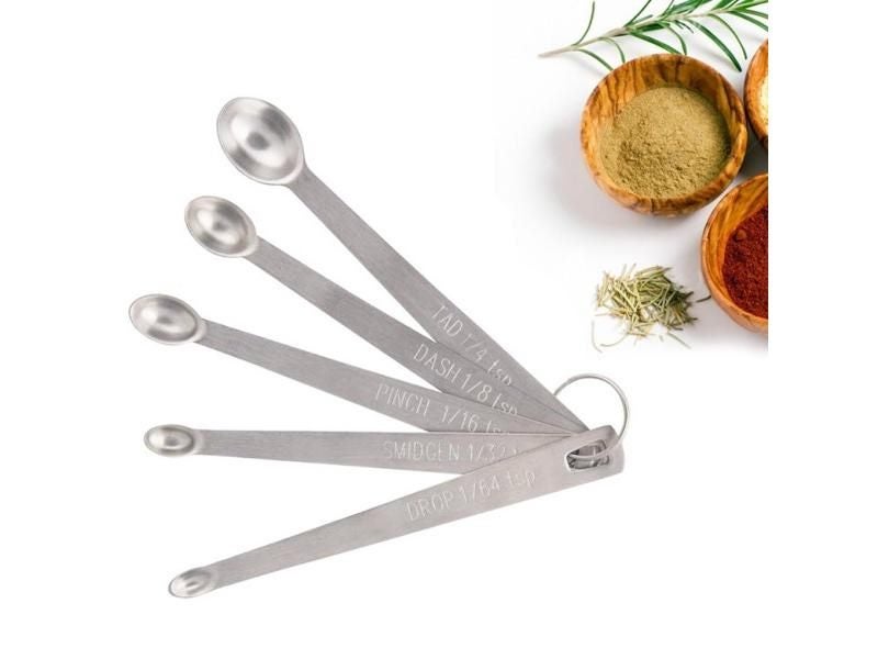 5pcs/Set Small Measuring Spoon Stainless Steel Coffee Measuring Spoons Tea Carousel 1