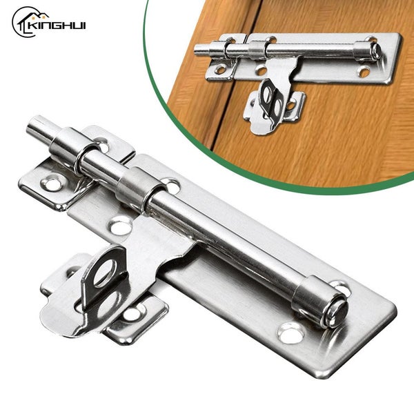 4 Inch Hardware Door Lock Stainless Steel Barrel Bolt Latch Padlock Carousel 1