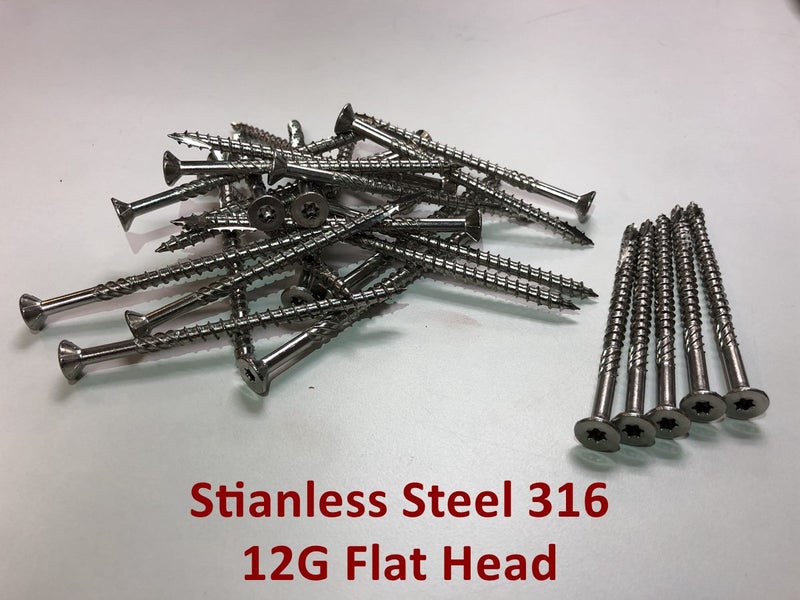 Decking Screw Flat Head 12G 75mm SS316(100pcs) Carousel 1