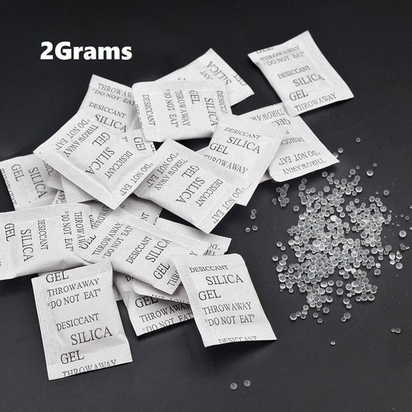 2 GRAM 50 PACK Non-Toxic Silica Gel Desiccant Sachet Damp Moisture Absorber Carousel 3