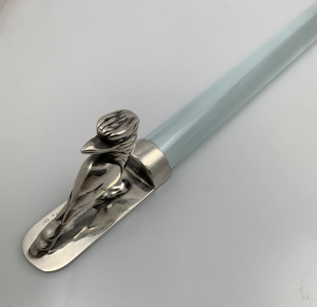 Australia 1960s Sterling Silver & Glass Domed Bar Magnifier with KOOKABURRA End Carousel 2