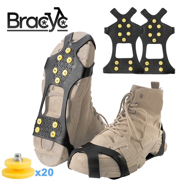 1Pair 10 Studs Anti-Skid Ice Snow Gripper Spike Winter Climbing Carousel 2
