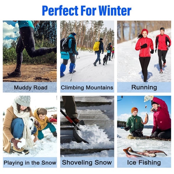 1Pair 10 Studs Anti-Skid Ice Snow Gripper Spike Winter Climbing Carousel 7