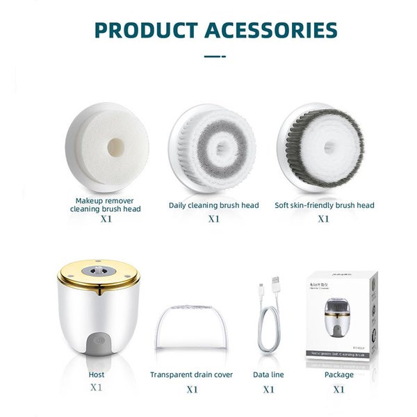 SHKOU Facial Cleaning Brush Electric Facial Exfoliating Massage Brush Carousel 7