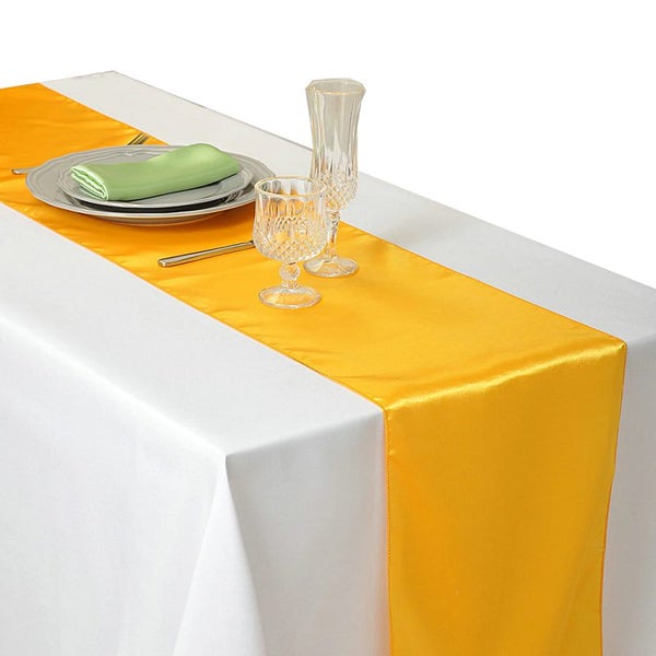 30X275cm Satin Table Runner Wedding Party Supplies Home Decor Table Runners Carousel 8