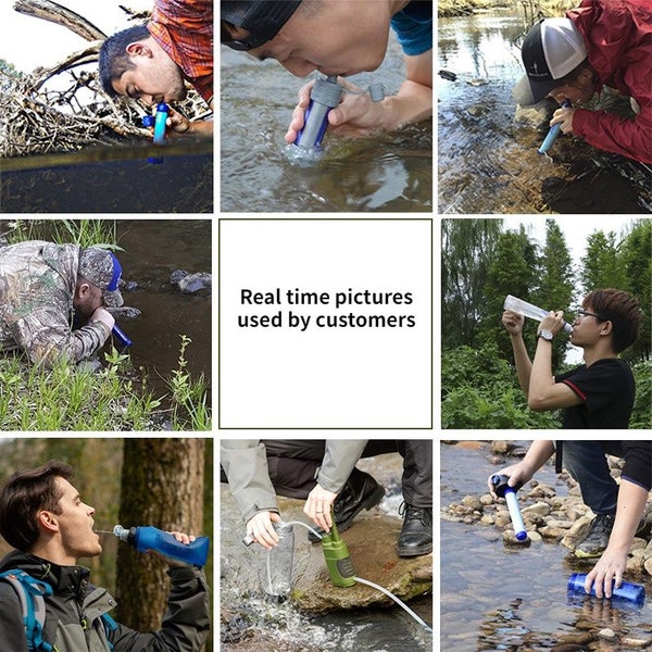 Portable Outdoor Water Purifier Camping Hiking Emergency Survival Carousel 7