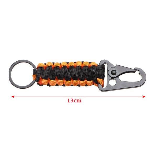 Outdoor Keychain Ring Camping Carabiner Military Paracord Cord Rope Carousel 7