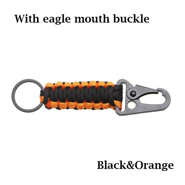 Outdoor Keychain Ring Camping Carabiner Military Paracord Cord Rope Carousel 1