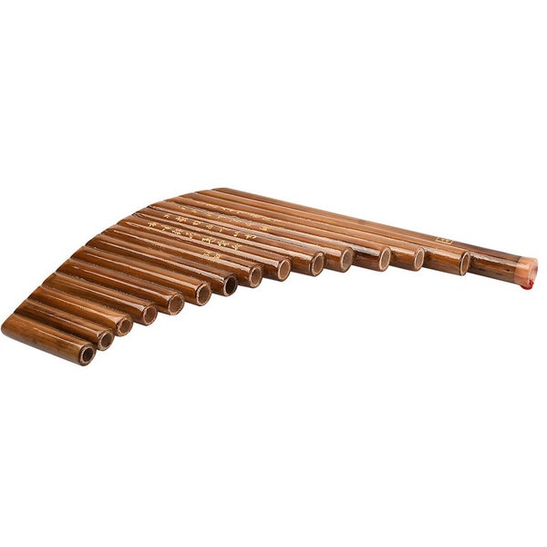 15 Pipes Natural Bamboo Wind Instrument Bamboo Panpipe G Key Pan Carousel 6