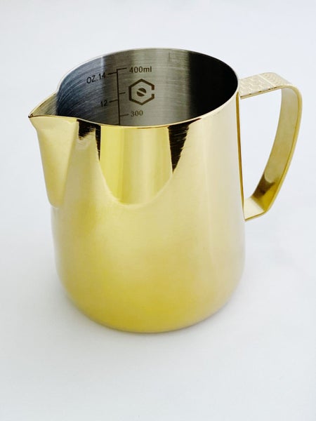 COFFEE TECH Milk Jug 400ML - Gold Carousel 1
