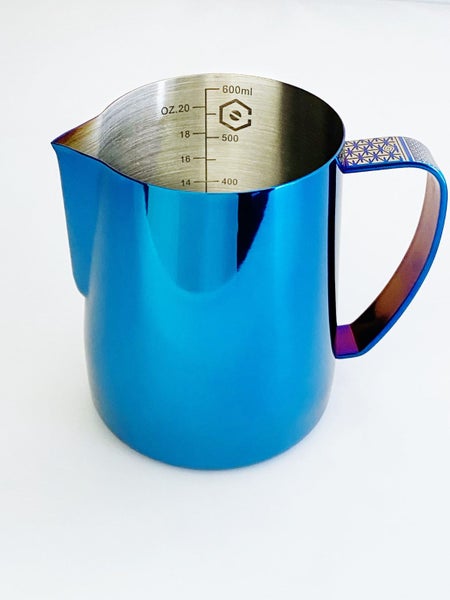 COFFEE TECH Milk Jug 600ML - Blue Carousel 1