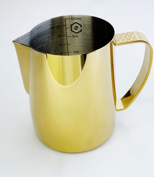 COFFEE TECH Milk Jug 600ML - Gold Carousel 1