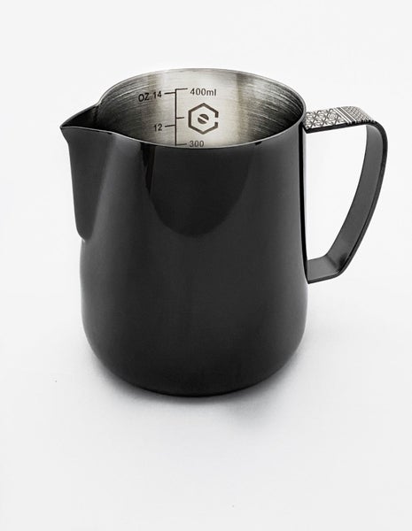 COFFEE TECH Milk Jug 400ML - Black Carousel 1
