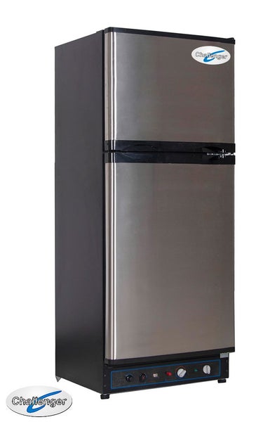 Challenger 185L Gas Fridge/Freezer:2-way LPG/240V Carousel 2