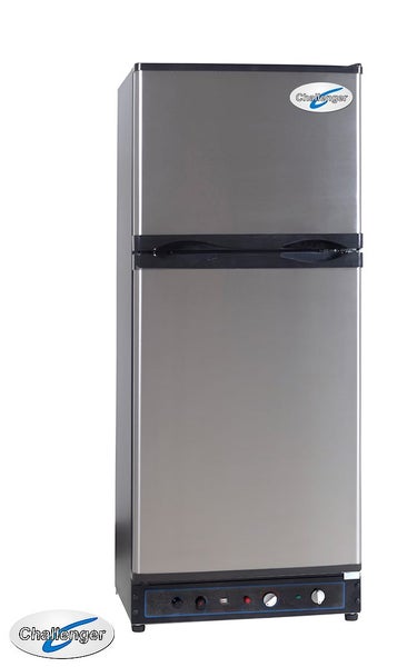 Challenger 185L Gas Fridge/Freezer:2-way LPG/240V Carousel 1