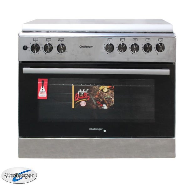 Challenger Moa LPG 900mm Wide Gas Oven & Stove of 5 Hobs - With Fan-Triple Glass Carousel 2