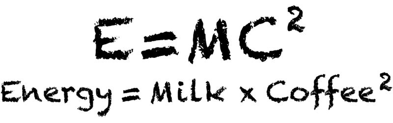 E=mc2 Energy Milk Coffee Funny White Sweater Mens Sweatshirt Jumper Carousel 3