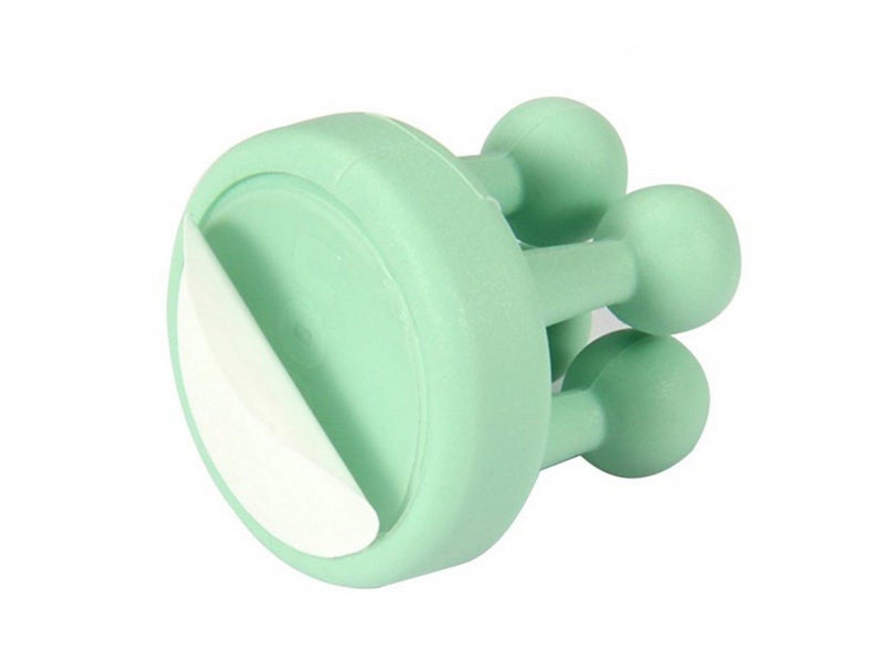4Pcs Multifunctional Silicone Hooks Self Adhesive Toothbrush Holder Hook Green Carousel 4