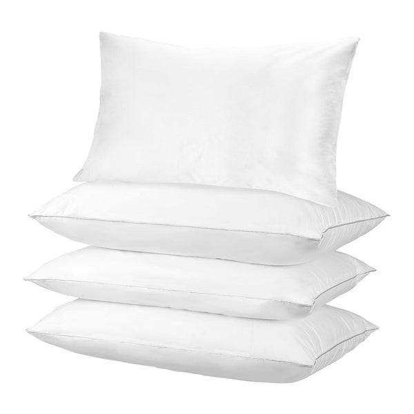 Dreamz Pillows Bed 4 Pack Home Hotel Soft Family Cotton Cover Standard Size Firm Carousel 1