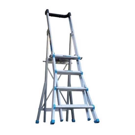 Easy Access Adjustable Telescopic Platform Ladder-4-7 Step (Each) Carousel 1