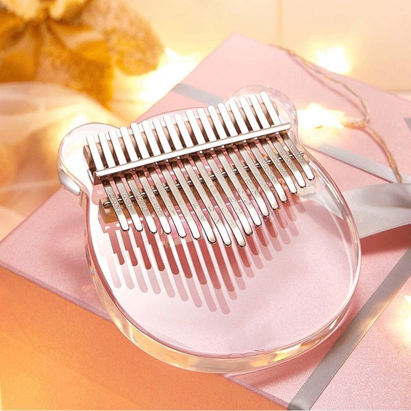 Kalimba 17 Keys, Transparent Acrylic Thumb Piano Single Board Carousel 2