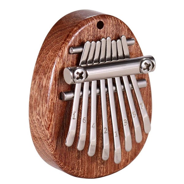 8-keys Mini Kalimba Finger Piano Solid Wooden Mbira Calimba Musical Carousel 1