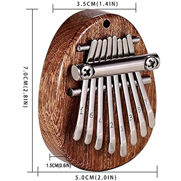 8-keys Mini Kalimba Finger Piano Solid Wooden Mbira Calimba Musical Carousel 7