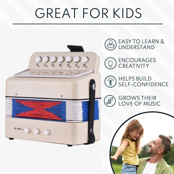 Mini 7 Keys Accordion Kids Accordion Early Educational Children Carousel 7