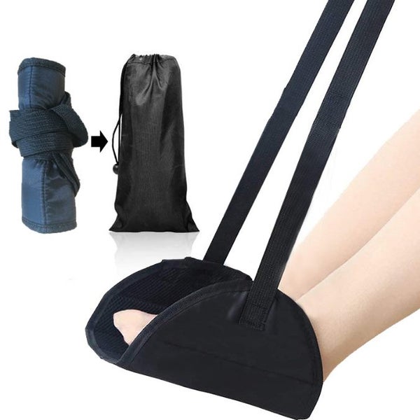Travel Foot Rest Footrest Leg Pillow Airplane Flight Foam Cushion Sling Hammock Carousel 1