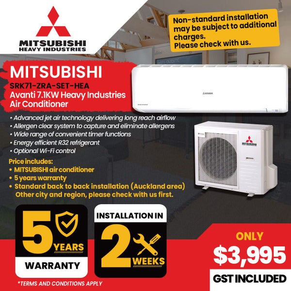 Mitsubishi Heavy Industries 7.1kW Split System Air Conditioning install included Carousel 1
