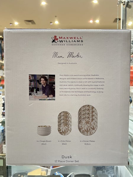 Maxwell and Williams Marc Martin Dusk Dinner Set 12pc - Taupe Carousel 6