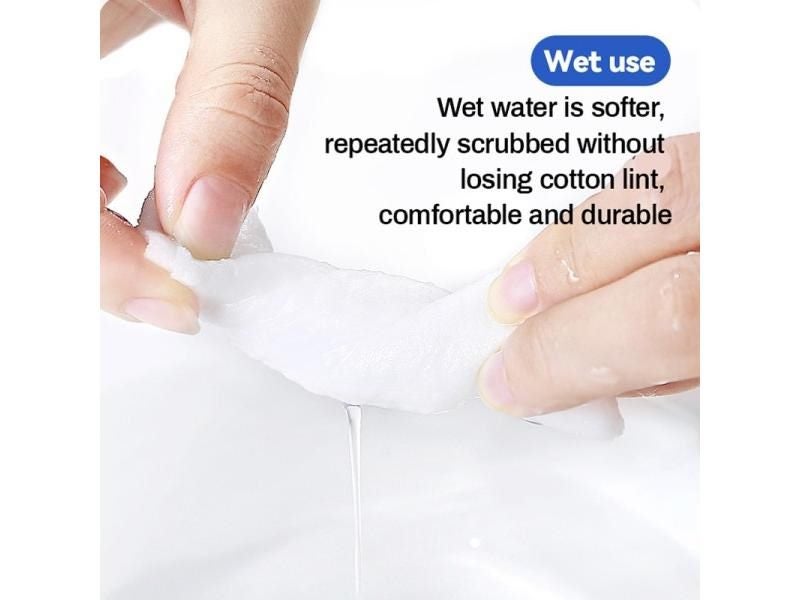 100PCS 100 Cotton Disposable Face Towel Soft Wet Dry Makeup Remover Carousel 1