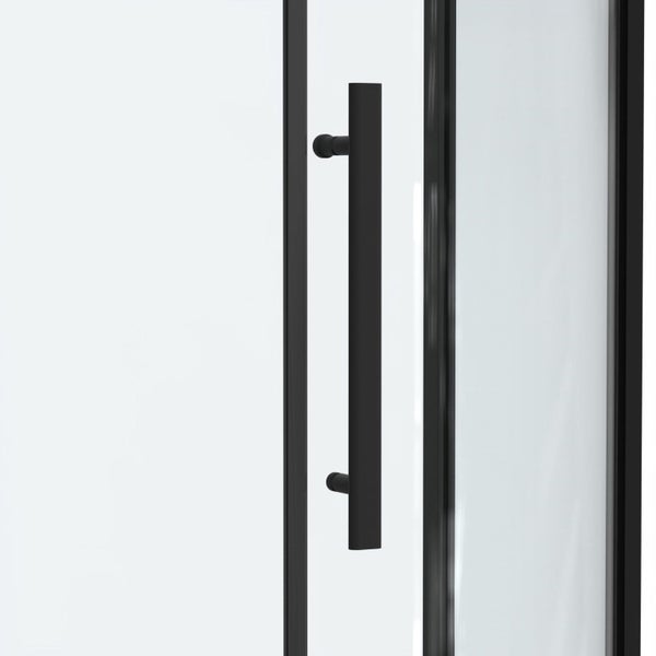 2 Meter HEIGHT MATTE BLACK 900x1200mm Sliding Door Shower Enclosure Carousel 2