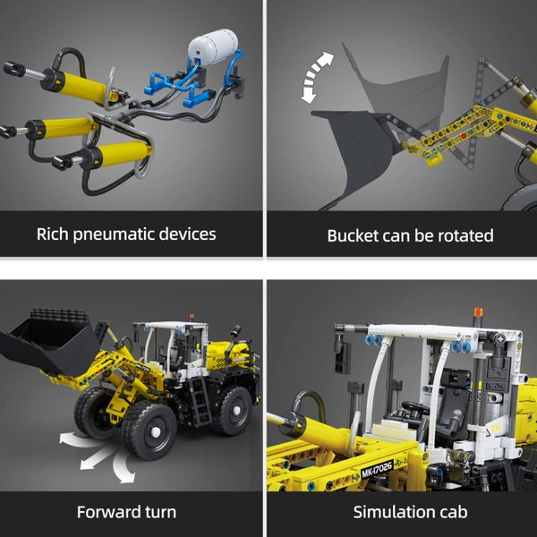 Pneumatic Loader Bulldozer L550 Model 1803 Pieces APP Motors Pneumatic Reprinted Carousel 7