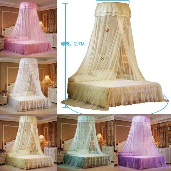 Net Curtains Corner Post Bed Canopy Mosquito Net Full Queen King Size Carousel 1