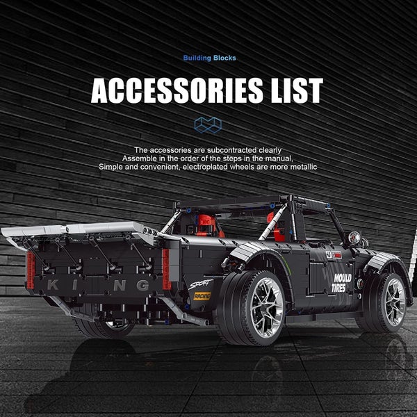 Pickup Truck Building Kits Model 3695 Pieces MOC Building Blocks Remote Control Carousel 7