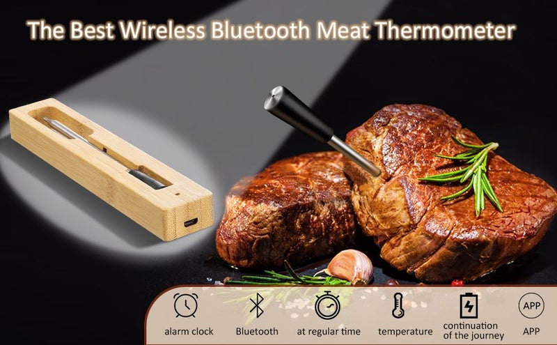 Wireless Bluetooth Meat Thermometer Grill Oven BBQ Kitchen Cooking Carousel 2