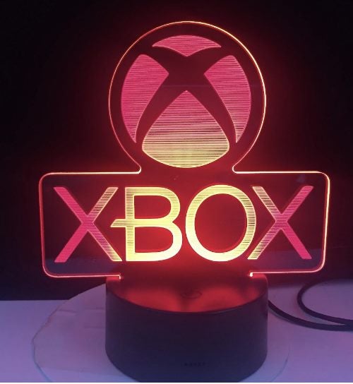 XBOX - 7 Colour 3D Night Light Lamp - Black Base62864734708865112