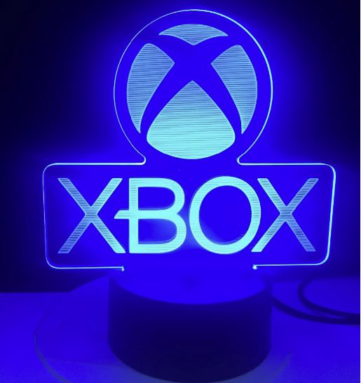 XBOX - 7 Colour 3D Night Light Lamp - Black Base62864734708865113