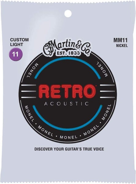 Martin - Retro Nickel Acoustic Guitar Strings - 11/52 Carousel 1