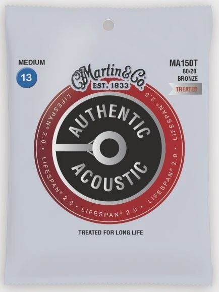 Martin - Authentic Acoustic Treated Bronze Guitar Strings - 13/56 Carousel 1